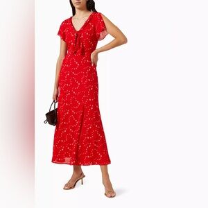 Reformation Talleen Maxi Dress in Red 6 A6